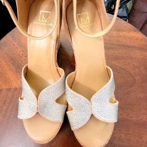 MATERIAL GIRL PLASFORM  WEDGE OPEN TOE WOMEN"S SANDAL - Picture 2 of 14